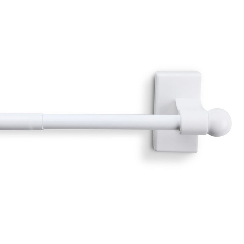 Rod Desyne MAG-01 Magnetic Curtain Rod, 17-30 inch, White - Image 1